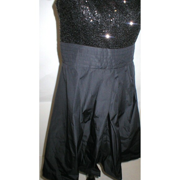 New Womens NWT Dress 14 Ralph Lauren Sequin Black Designer Strapless Strap Party - Picture 1 of 11